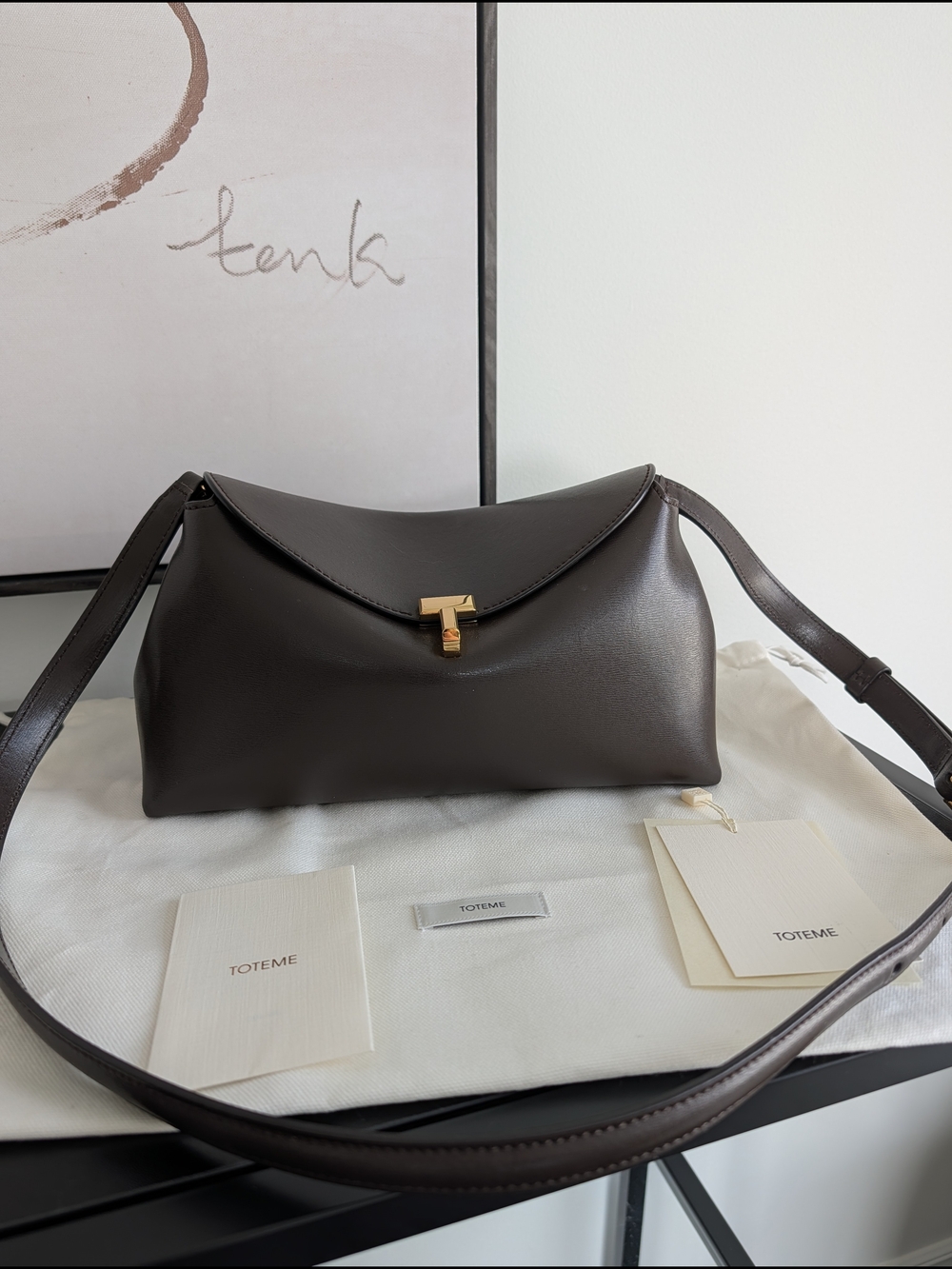 Toteme T-Lock Clutch In Bark